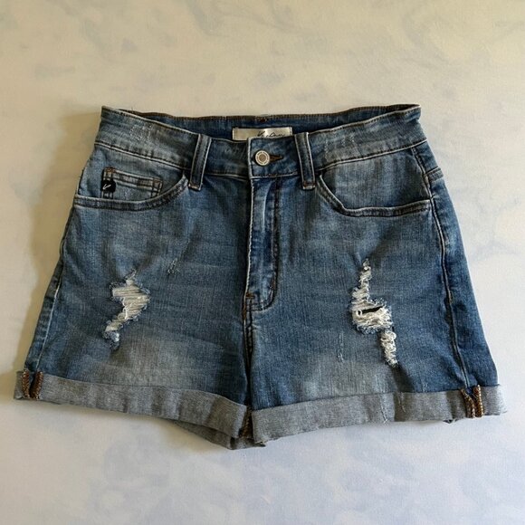 KanCan Denim Distressed Jean Shorts - Picture 1 of 8